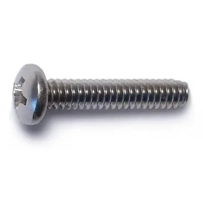6-32 X 3/4 Stainless Steel Phillips Pan Head Machine Screws - 18-8 Grade