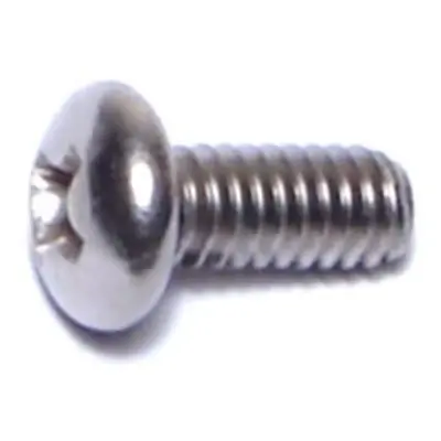 8-32 X 3/8 Stainless Steel Phillips Pan Head Machine Screws - Coarse Thread