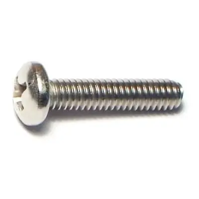 8-32 X 3/4 Stainless Steel Phillips Pan Head Machine Screws - 18-8 Grade