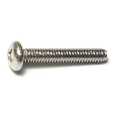 8-32 X 1 Inch Stainless Steel Phillips Pan Head Machine Screws - Coarse Thread
