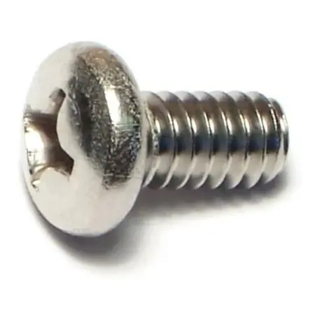 1/4-20 X 1/2 Stainless Steel Phillips Pan Head Machine Screws - 18-8 Grade