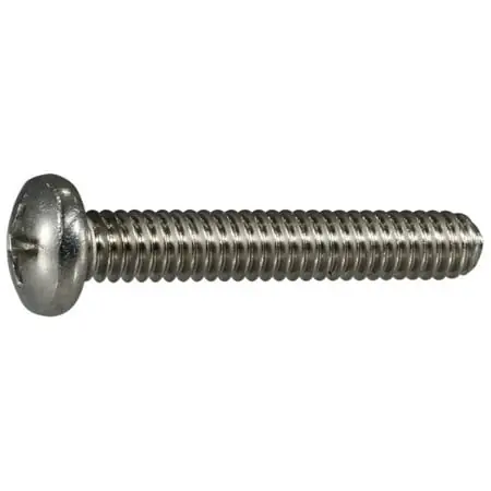 1/4-20 X 1-1/2 Stainless Steel Phillips Pan Head Machine Screws - 18-8 Grade