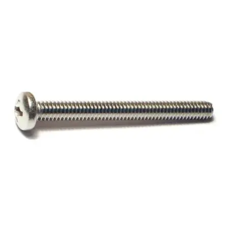 1/4-20 X 2-1/2 Stainless Steel Phillips Pan Head Machine Screws - 18-8 Grade