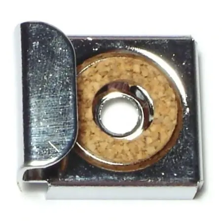 Spring-loaded Zinc Mirror Clips Set For Secure Mounting - Nickel Finish