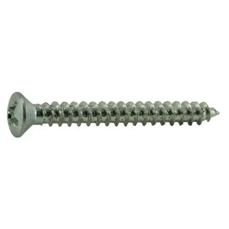 6 X 1-1/4 Zinc Phillips Oval Head Mirror Clip Screws Smsos-067 (20 Pcs.)