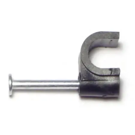 7mm Black Plastic Nail Wire Clips For Secure Wiring And Cable Management