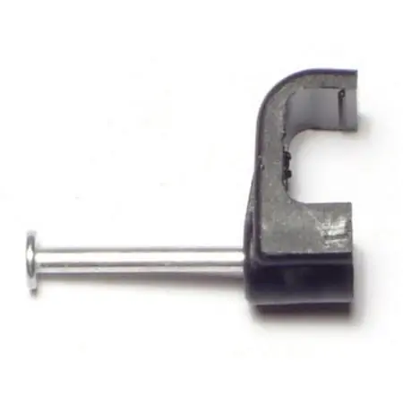 9mm Black Plastic Nail Wire Clips For Secure Wiring And Cable Management