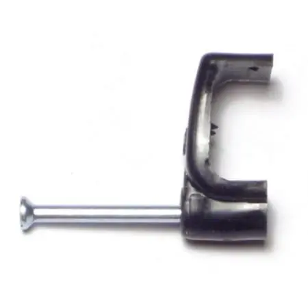 14mm Black Plastic Nail Wire Clips (20 Pcs.)