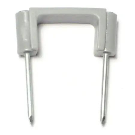 1 Inch Gray Plastic Nail Wire Clips For Secure Wiring