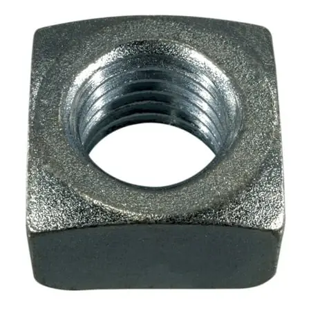1 -8 Zinc Plated Steel Coarse Thread Square Nuts Sqrnt-068 (3 Pcs.)