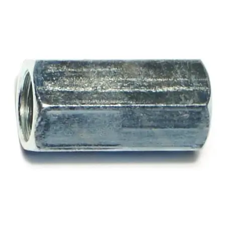 3/8 -16 To 1/2 -13 X 1-1/4 Zinc Rod Coupling Nuts Cplnt-103 (6 Pcs.)