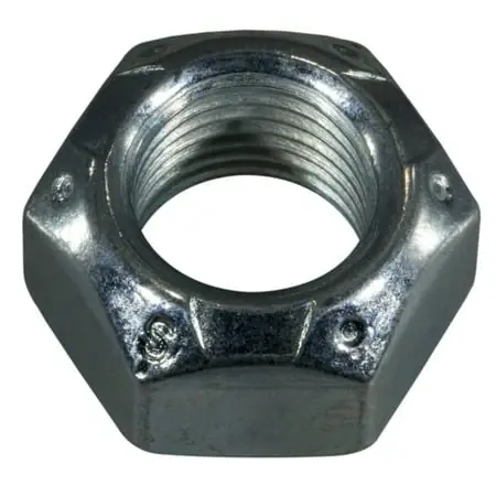 9/16 -18 Zinc Plated Grade 2 Steel Fine Thread Lock Nuts (6 Pcs.)