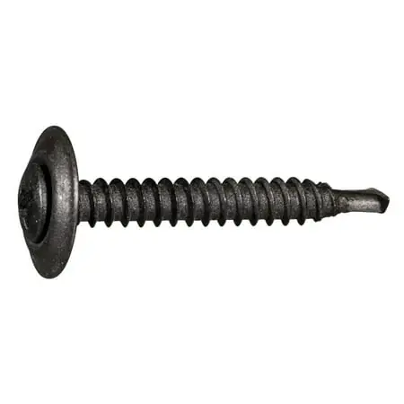 8-18 X 1-1/4 Black Automotive Trim Phillips Pan Self-drilling Screws Sdspw-095 (15 Pcs.)