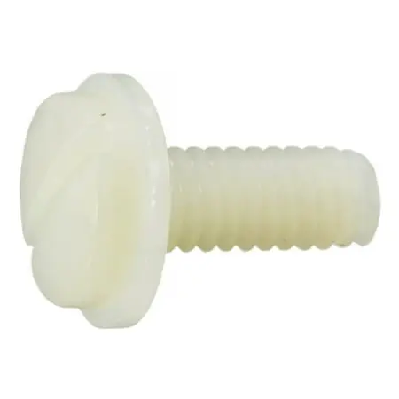 1/4 -20 X 5/8 Nylon Plastic License Plate Slotted Pan Machine Screws Mspwn-117 (10 Pcs.)