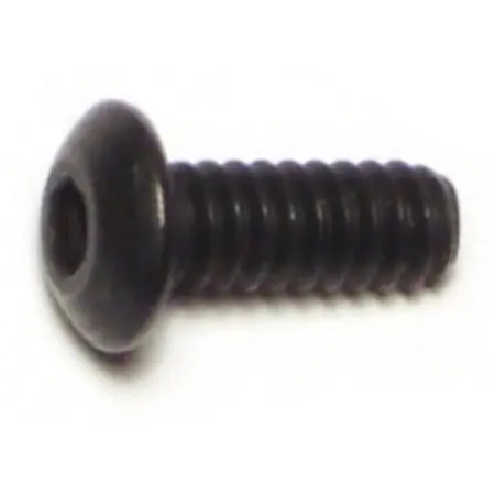 10-24 X 1/2 Inch Steel Button Socket Cap Screws - Coarse Thread