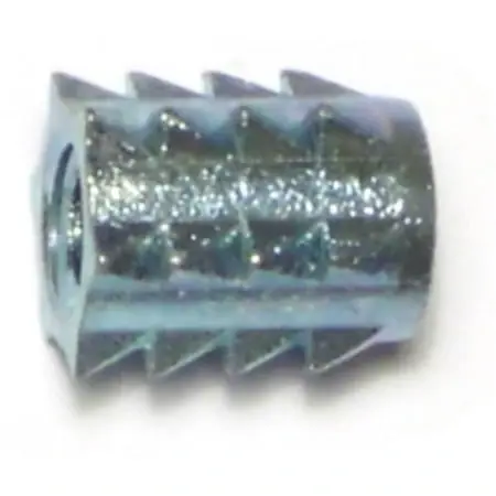 1/4-20 X 1/2 Zinc Alloy Coarse Thread Press In Wood Inserts - Wis-034