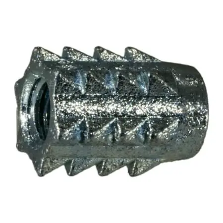 8-32 X 5/16 Zinc Alloy Coarse Thread Press In Wood Inserts Wis-022 (20 Pcs.)