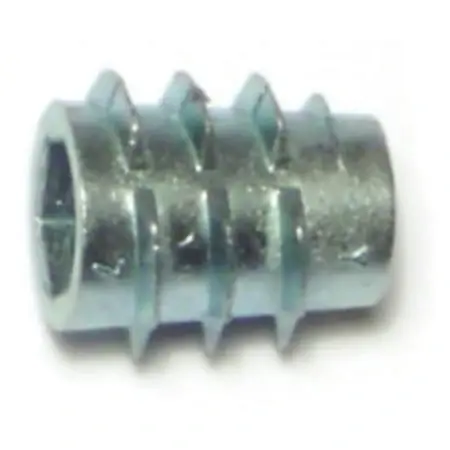1/4-20 X 1/2 Zinc Alloy Coarse Thread Hex Drive Wood Inserts - Wis-031