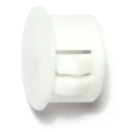 9/16 White Nylon Plastic Flush Head Hole Plugs Hpn-054 (10 Pcs.)