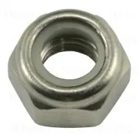 8mm-1.25 Stainless Coarse Metric Nylon Insert Lock Nuts - Corrosion Resistant Hex Design