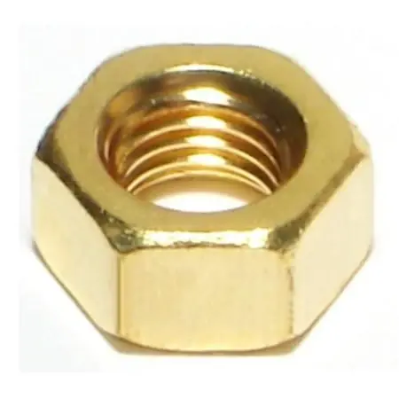 5/16 -24 Brass Fine Thread Finished Hex Nuts Hnb-070 (10 Pcs.)