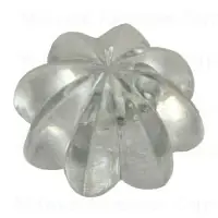 1/2 Inch Clear Plastic Rosette Buds With Studs - Decorative Floral Accents