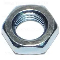 12mm-1.25 Blue Rinsed Zinc Jam Nuts - Durable Fasteners For Secure Connections