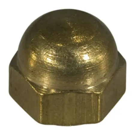 8-32 Solid Brass Coarse Thread Acorn Cap Nuts Cnb-036 (15 Pcs.)