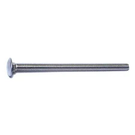 1/4-20 X 4 Inch Stainless Steel Carriage Bolts - 18-8 Grade