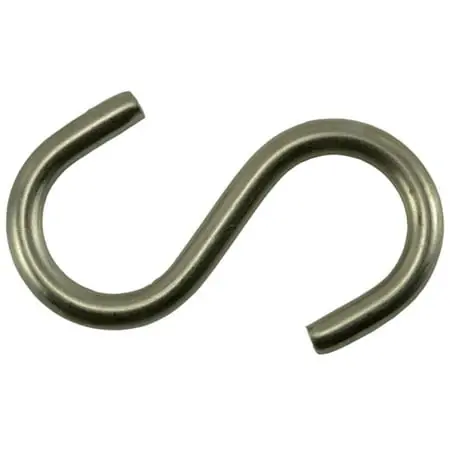 17/64 X 13/16 X 2-1/2 18-8 Stainless Medium Wire S Hooks Shss-044 (5 Pcs.)
