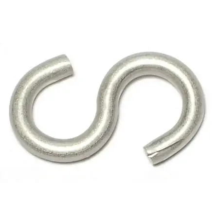 1-1/2 Stainless Steel Large Wire S Hooks - 18-8 Grade, Model Shss-029
