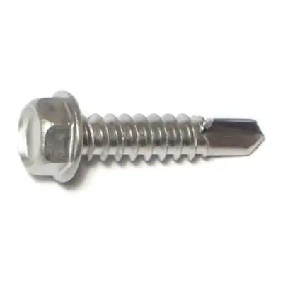 12-14 X 1 Stainless Steel Hex Washer Self-drilling Screws - Durable Fasteners