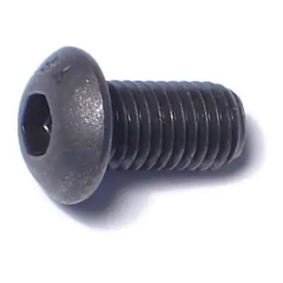 1/4 -28 X 1/2 Plain Steel Fine Thread Button Head Socket Cap Screws (12 Pcs.)