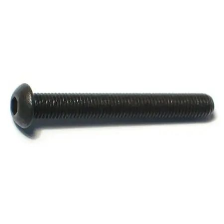 1/4 -28 X 2 Plain Steel Fine Thread Button Head Socket Cap Screws (5 Pcs.)