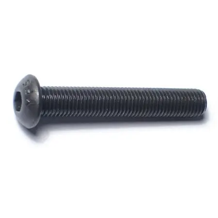 5/16 -24 X 2 Plain Steel Fine Thread Button Head Socket Cap Screws (4 Pcs.)