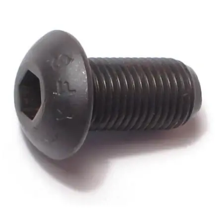 3/8 -24 X 3/4 Plain Steel Fine Thread Button Head Socket Cap Screws (6 Pcs.)