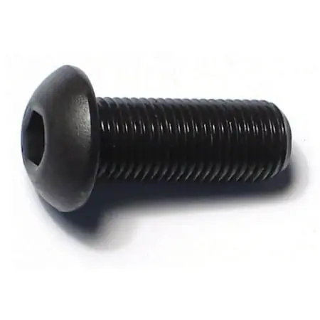 3/8 -24 X 1 Plain Steel Fine Thread Button Head Socket Cap Screws (5 Pcs.)