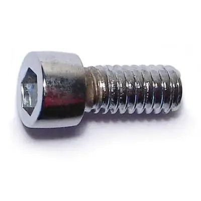 8-32 X 3/8 Chrome Smooth Head Socket Cap Screws (10 Pcs.)