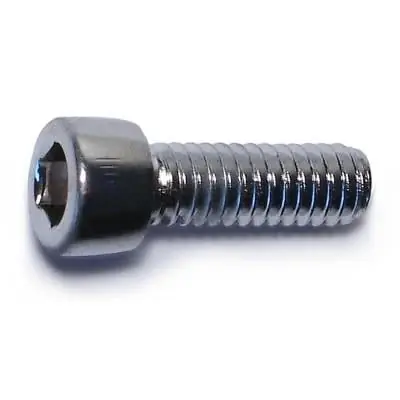 8-32 X 1/2 Chrome Smooth Head Socket Cap Screws (10 Pcs.)