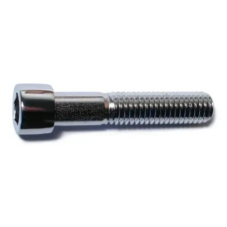 7/16 -14 X 2-1/4 Chrome Smooth Head Socket Cap Screws (5 Pcs.)