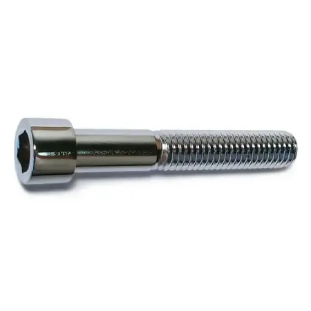 7/16 -14 X 2-3/4 Chrome Smooth Head Socket Cap Screws (5 Pcs.)
