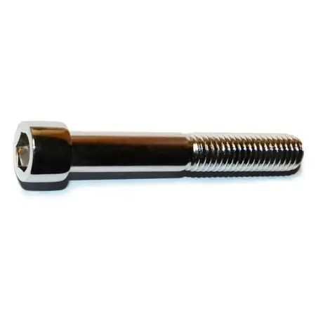 7/16 -14 X 3 Chrome Smooth Head Socket Cap Screws (5 Pcs.)