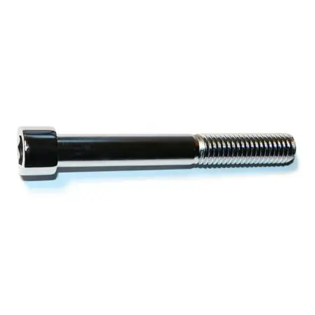 7/16 -14 X 3-1/2 Chrome Smooth Head Socket Cap Screws (5 Pcs.)