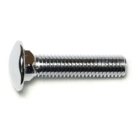 7/16 -14 X 2 Chrome Grade 5 Carriage Head Bumper Bolts Cbs5-247 (5 Pcs.)