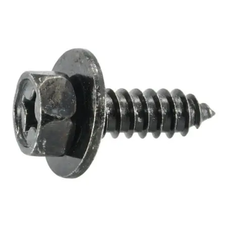 6.3mm X 16mm X 20mm Black Oxide Steel Hex Washer Auto Screws (8 Pcs.)