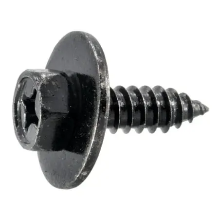 6.3mm X 20mm Black Oxide Steel Hex Washer Auto Screws (6 Pcs.)