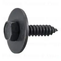 6.3mm X 25mm Black Hex Washer Auto Screws - Durable Fasteners For Automotive Applications