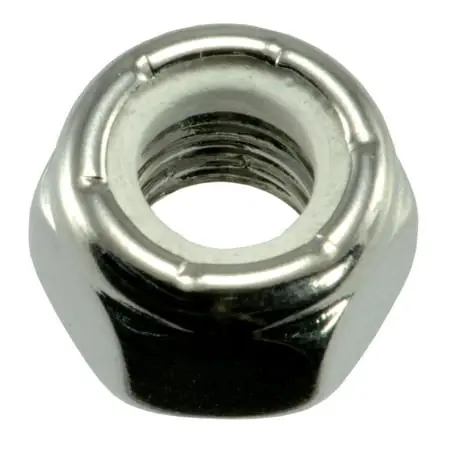 5/16 -18 Polished 18-8 Stainless Nylon Insert Lock Nuts (6 Pcs.)