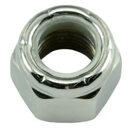 3/8 -24 Chrome Nylon Insert Lock Nuts Lns-317 (10 Pcs.)