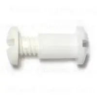 3/8 X 25/64 White Plastic Posts With Screws Bpp-027 (20 Pcs.)